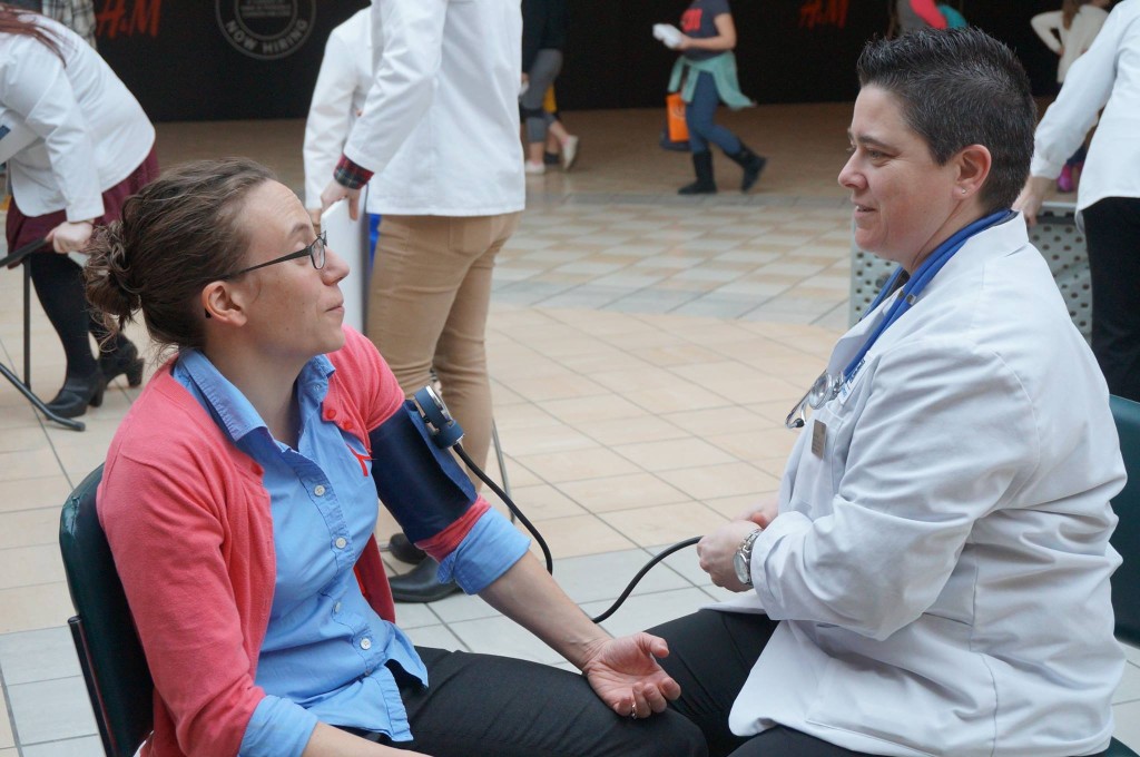 Blood pressure screenings at the Maine Mall Health Fair