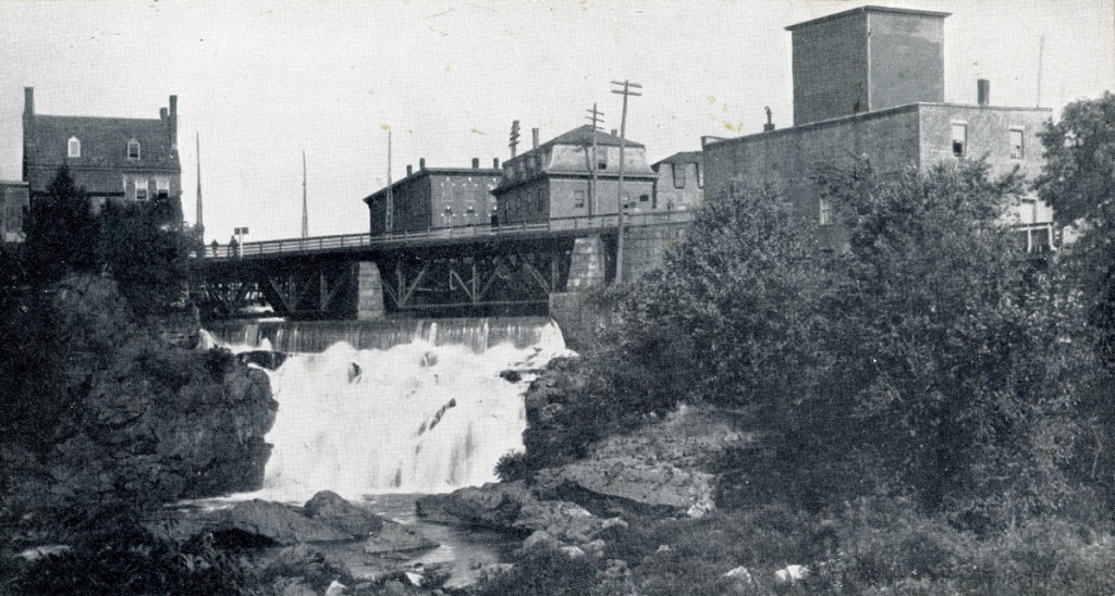 Cataract Falls, black and white photograph