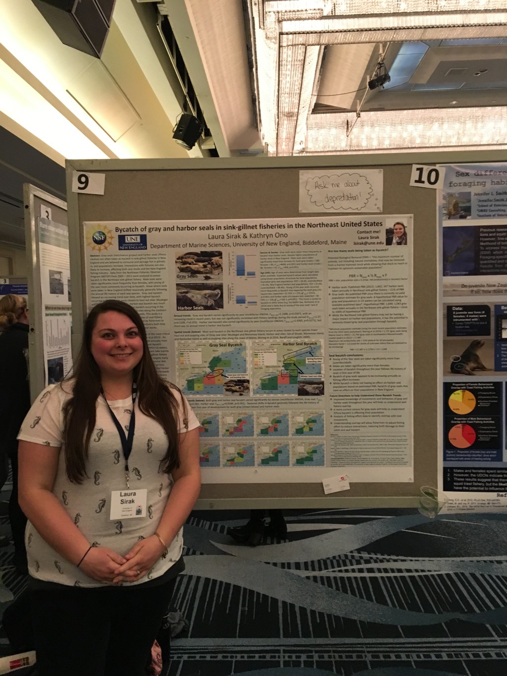 Laura Sirak with her poster