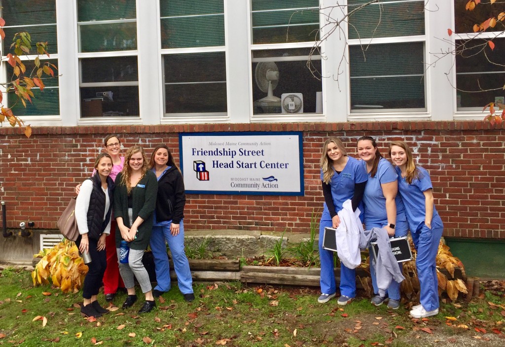 UNE students, accompanied by Courtney Vannah, assistant clinical professor, Oct. 29, 2019.