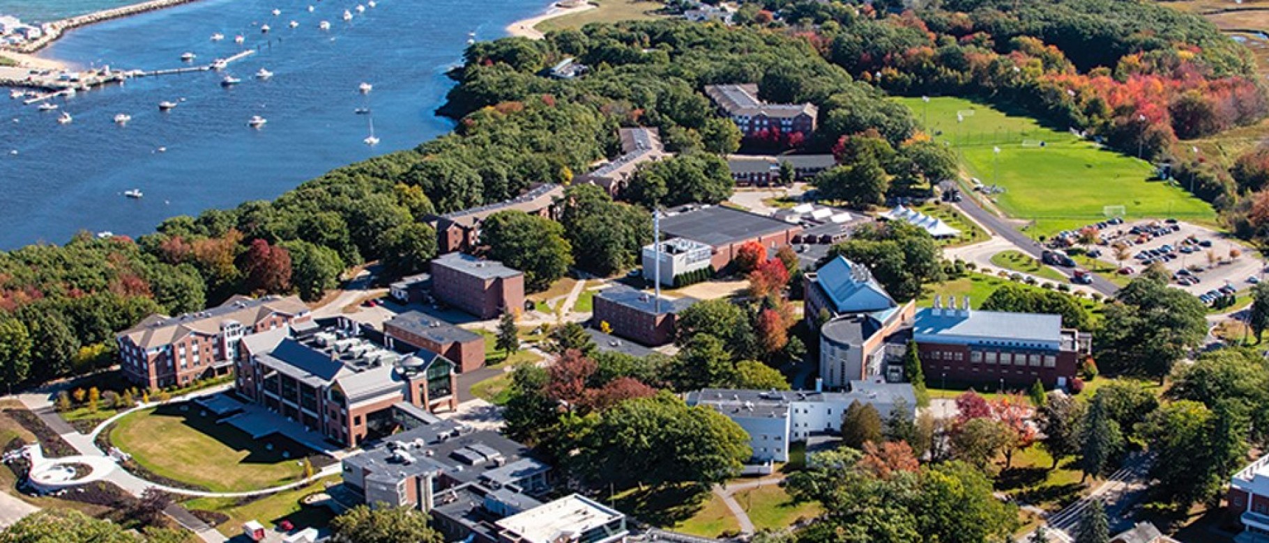aerial image of the biddeford campus
