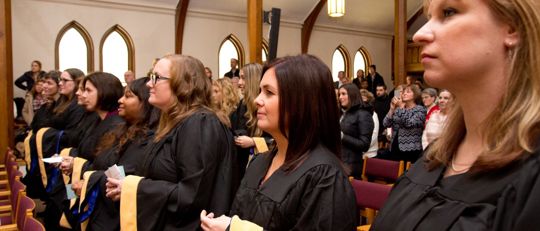 Students from UNE's online MSW program attend graduation in December 2016