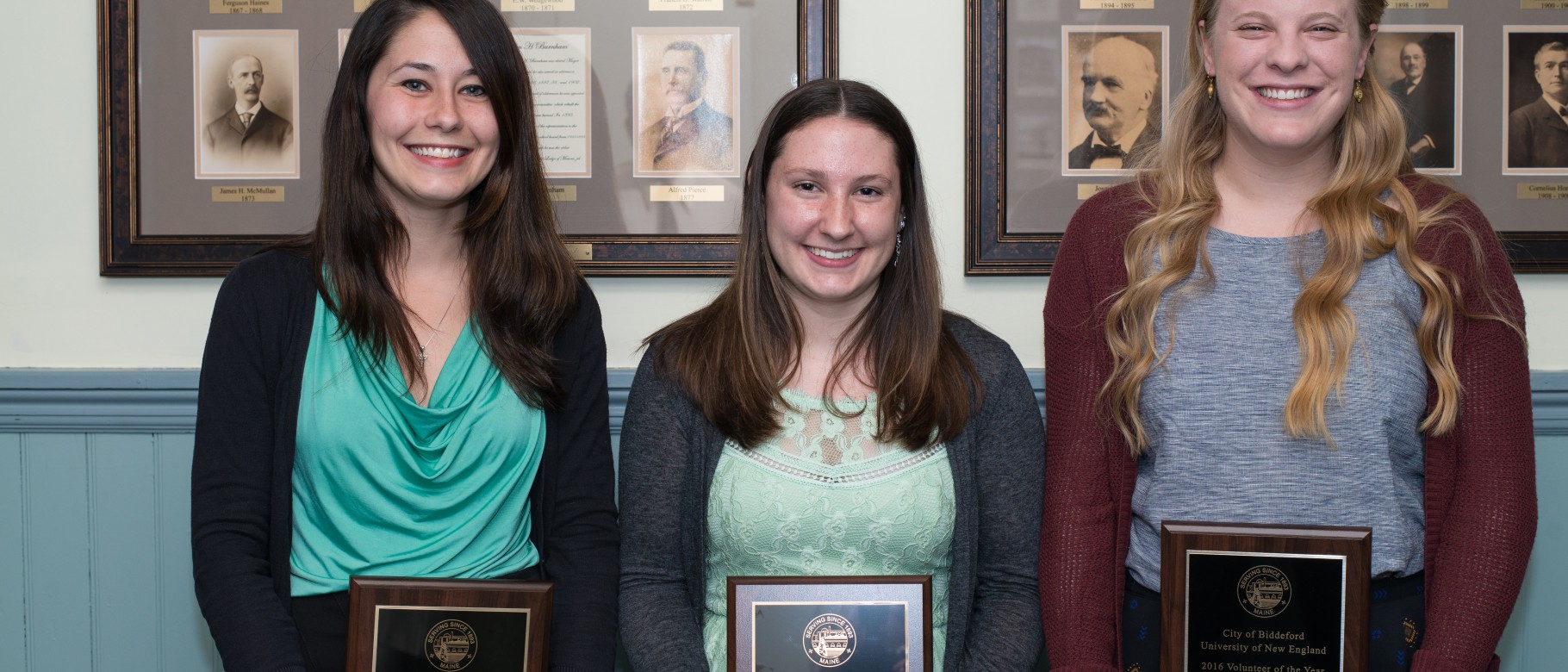 Award winners L-R: Samantha Shepard, Megan Perry and Sarah Hoover