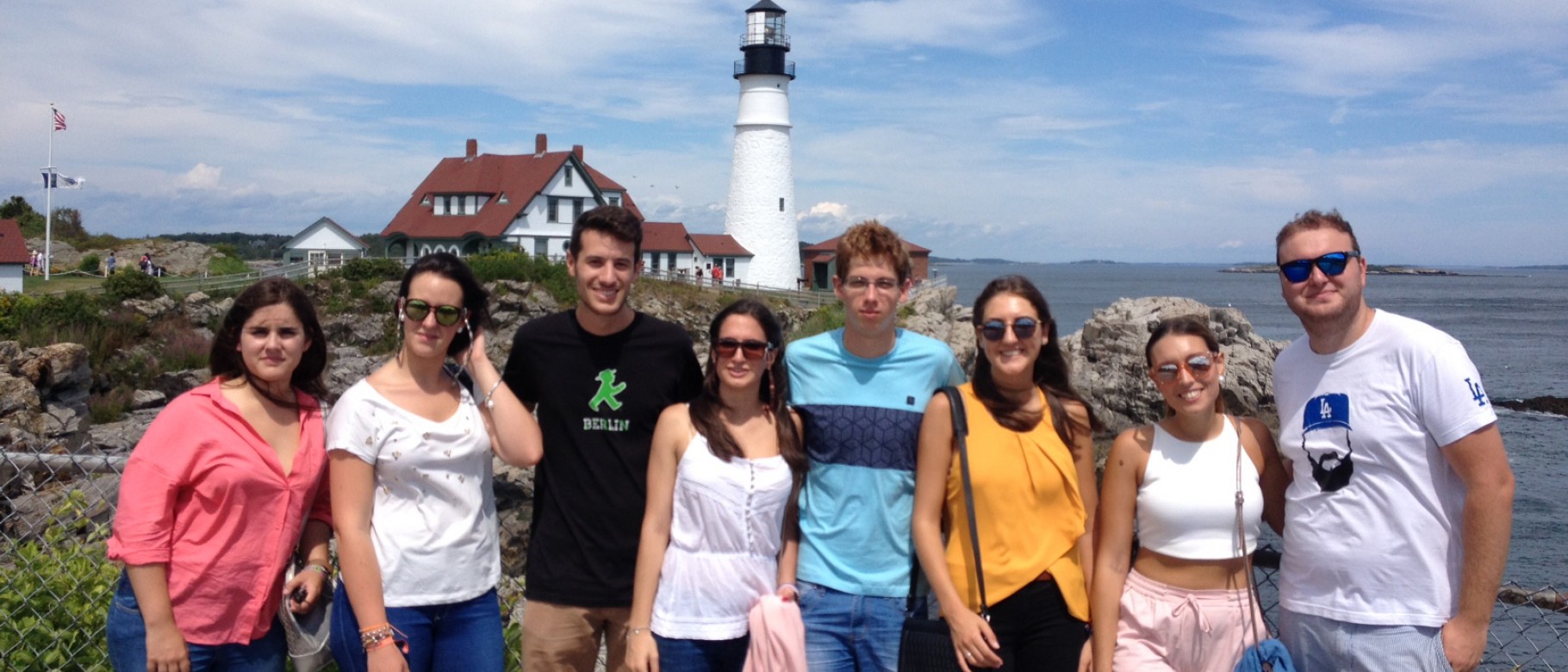 Eight students from the University of Granada in Andalusia, Spain, are in Maine for four weeks to study at the College of