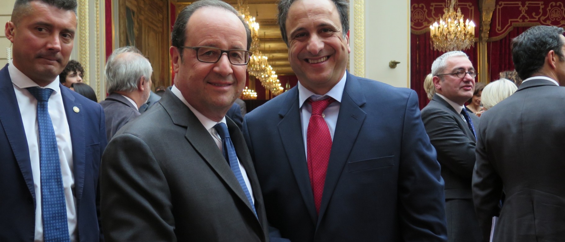 Anouar Majid with French President Francois Hollande