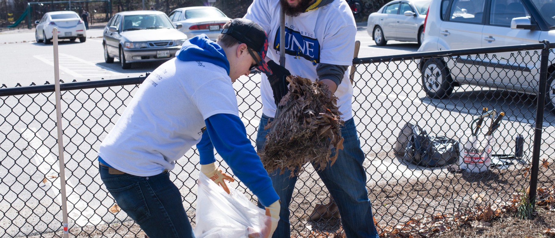Students participating in last year's inaugural Day of Service