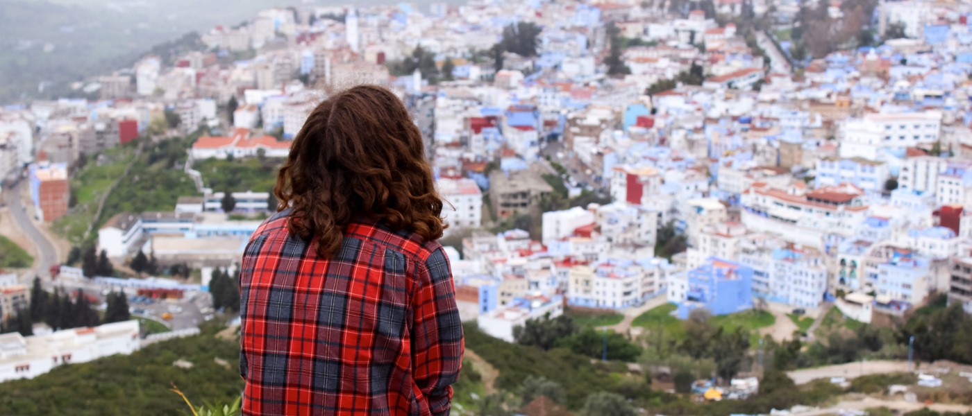 A female student overlooks the Tangier
