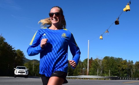 Tiana Thomas ran the Boston Marathon — in Maine — on Sept. 12.