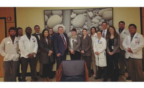 UNE pharmacy students and faculty in Augusta
