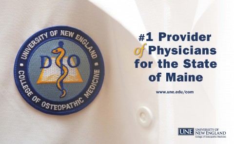 Award-winning advertisement for the UNE College of Osteopathic Medicine