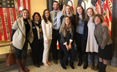 UNE Nursing students at the State House 