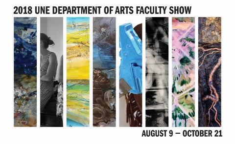2018 Deaprtment of Arts Faculty Show postcard