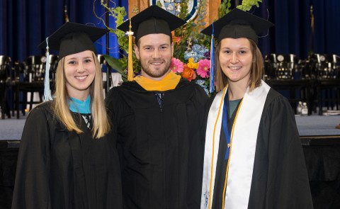 The Hanley graduates (L-R): Rachel, Ross and Sarah