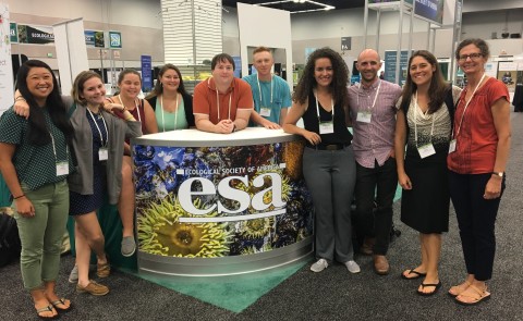 Students and faculty attend the Ecological Society of America's annual meeting