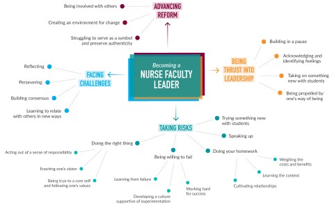 model from Pardue, K.T.; Young, P.K.; Horton-Deutsch, S.; Halstead, J., Pearsall, C. (2018). Becoming a nurse faculty leader: 