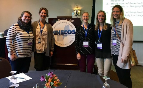 UNE Doctor of Physical Therapy students join Amy Litterini at Northern New England Clinical Oncology Society meeting