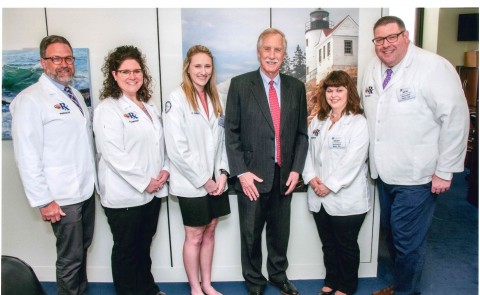 UNE student Cassidy Adams and representatives from Hannaford Pharmacy met with Senator Angus King while in Washington, D.C  