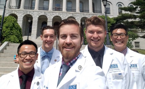 UNE pharmacy students at the State House