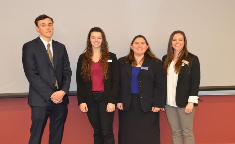 The team comprised of students Adrian Hale, Sarah Barbay, Bethany Gruskin, and Dahne Yaitanes captured first place