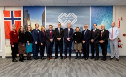 UNE hosts Norwegian Ambassador to United States for meeting on sustainable ocean economies