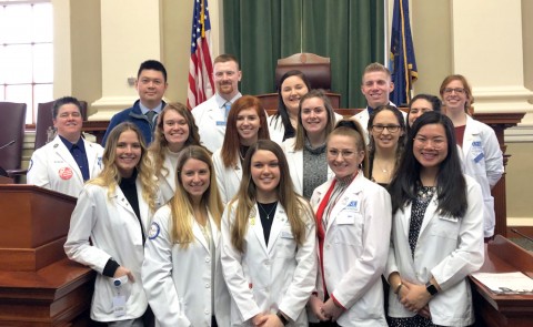 UNE College of Pharmacy students at the Maine State House