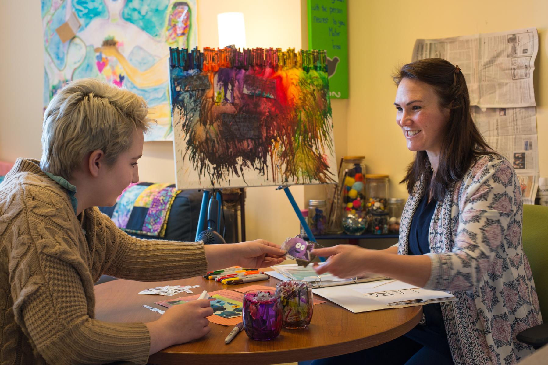 a u n e student works at the dempsey center