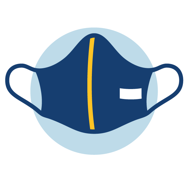 graphic of a facial covering mask