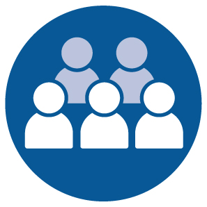 Graphic depicting a group of people