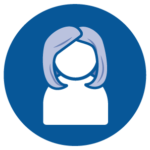 Simple illustration of a woman employee