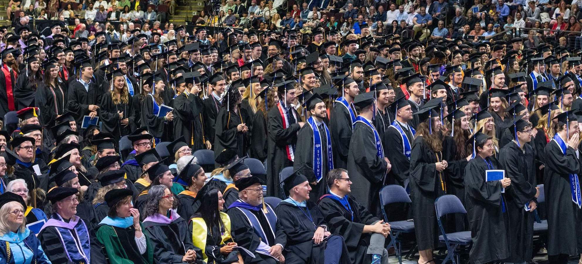 A sea of graduates in the Cross Insurance Arena