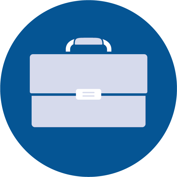 Simple illustration of a briefcase