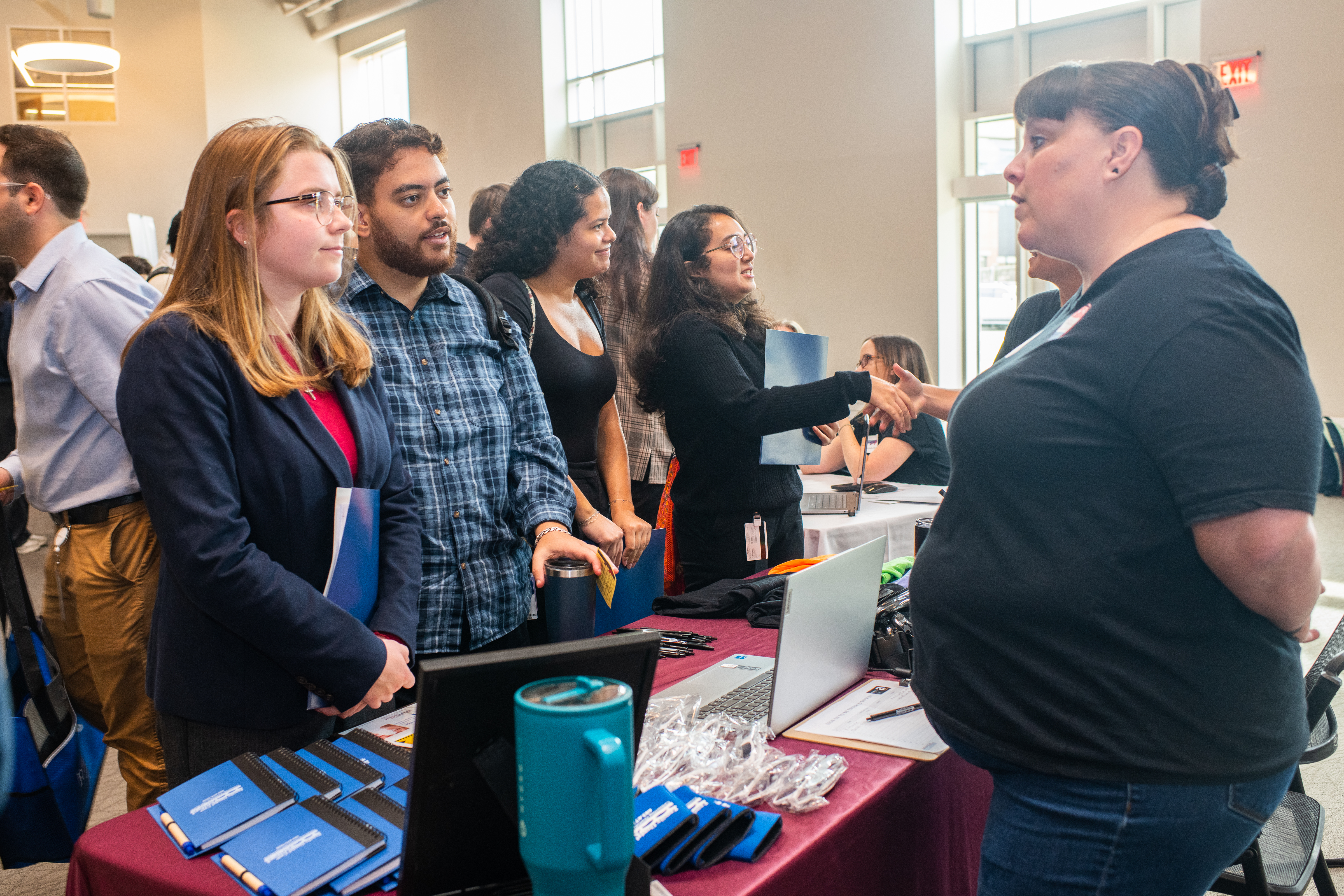 UNE dental students participate in a career fair