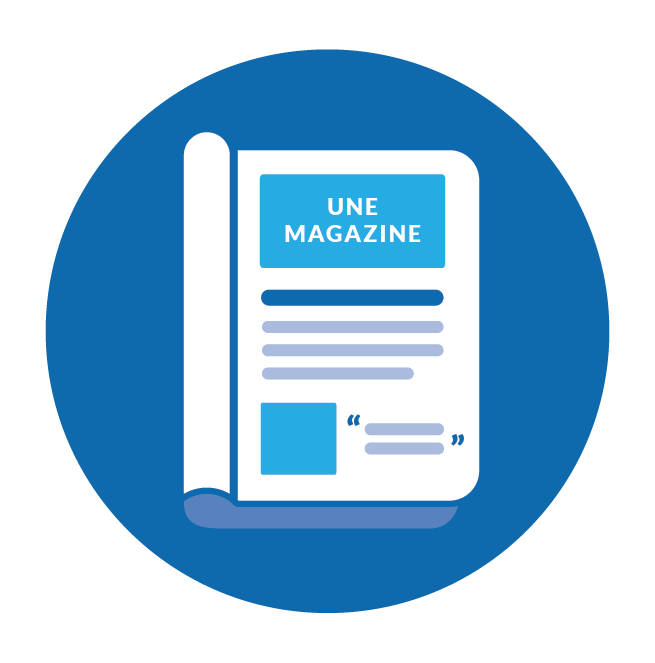 Illustration of a magazine page