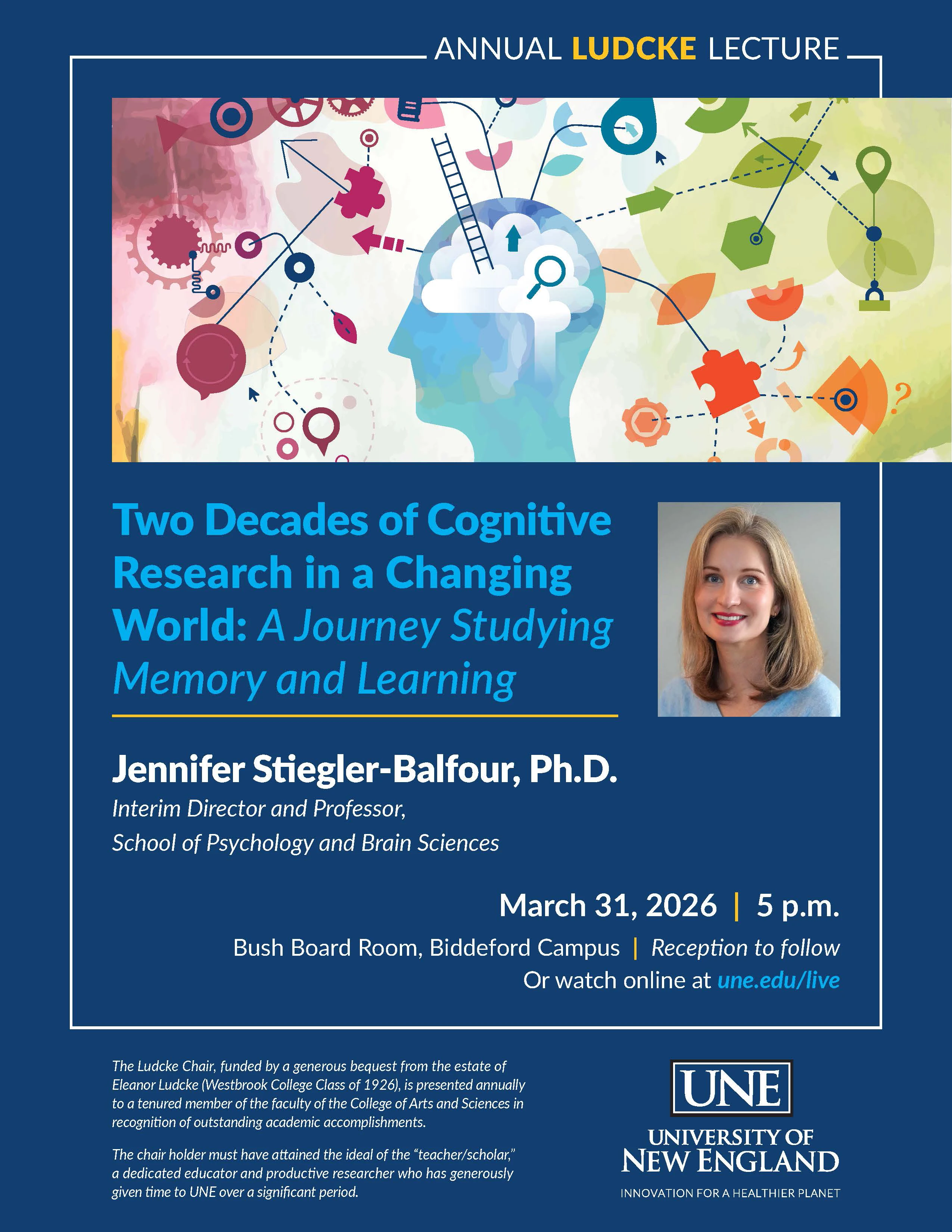 Poster for the 2026 Ludcke Lecture