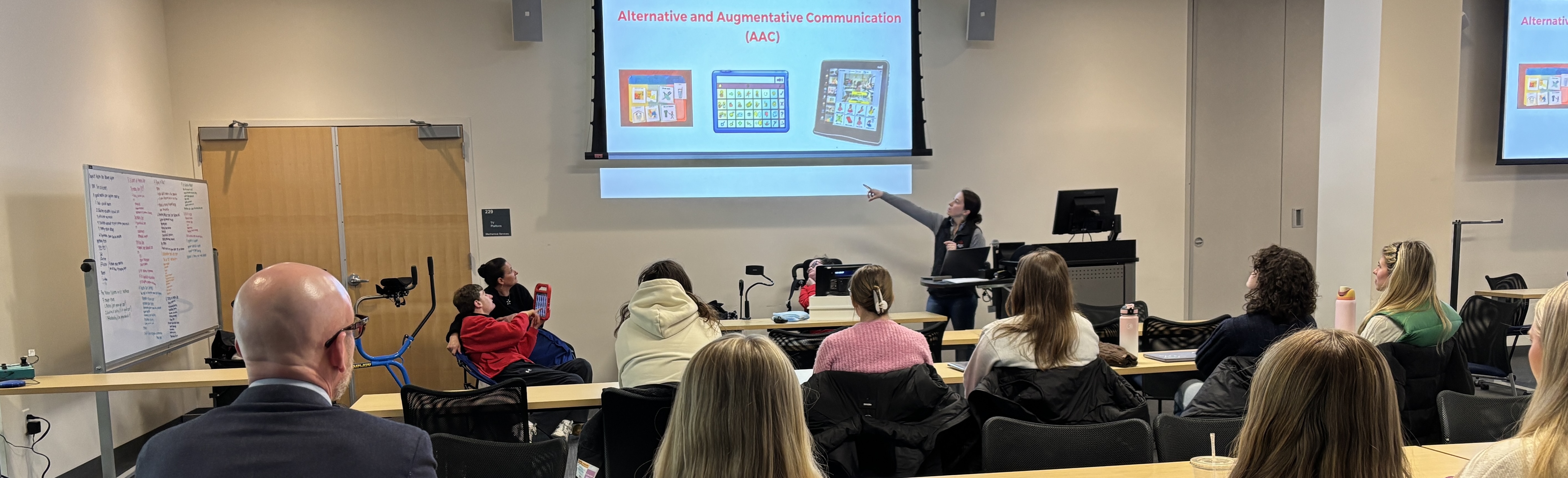 Occupational studies students learn real-world value of assistive technology from Special Olympics Maine athletes 