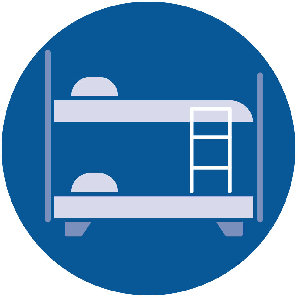 An illustration of bunk beds
