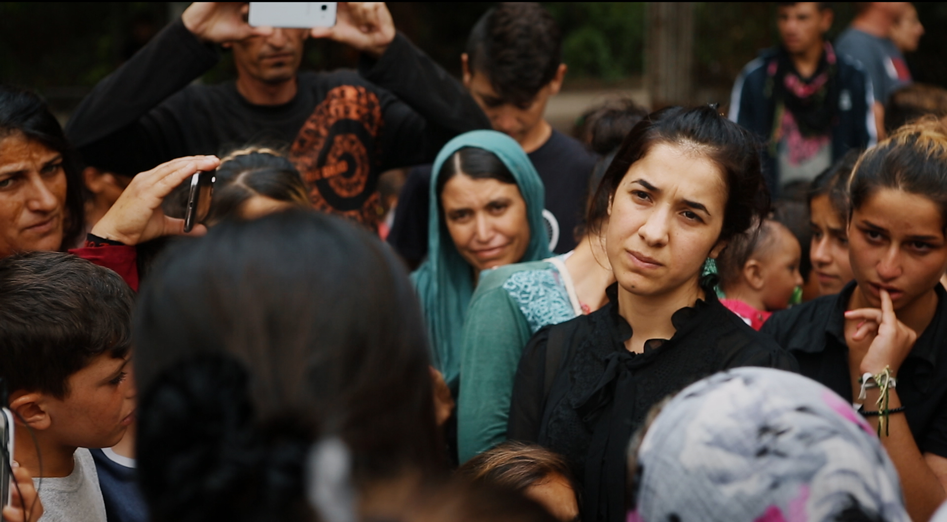 Photo of Nadia in a crowd