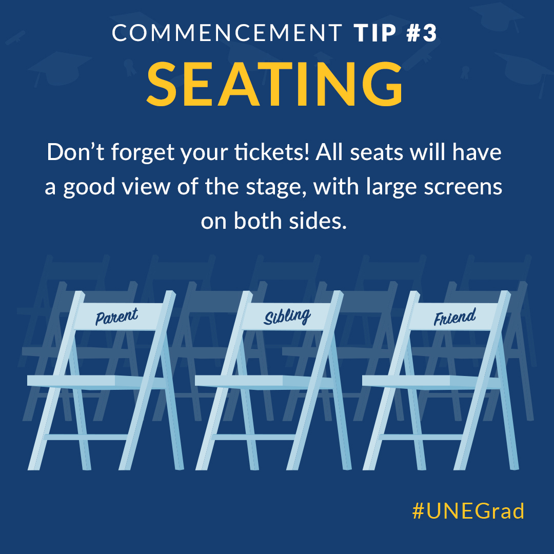 Seating: Don't forget your tickets! All seats will have a good view of the stage, with large screens on both sides.