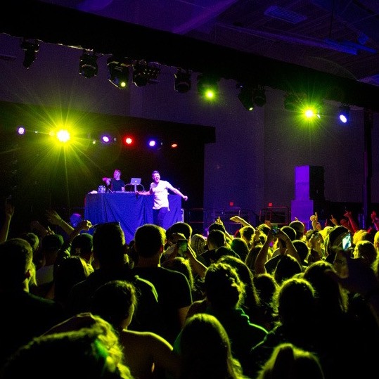 students attend a concert