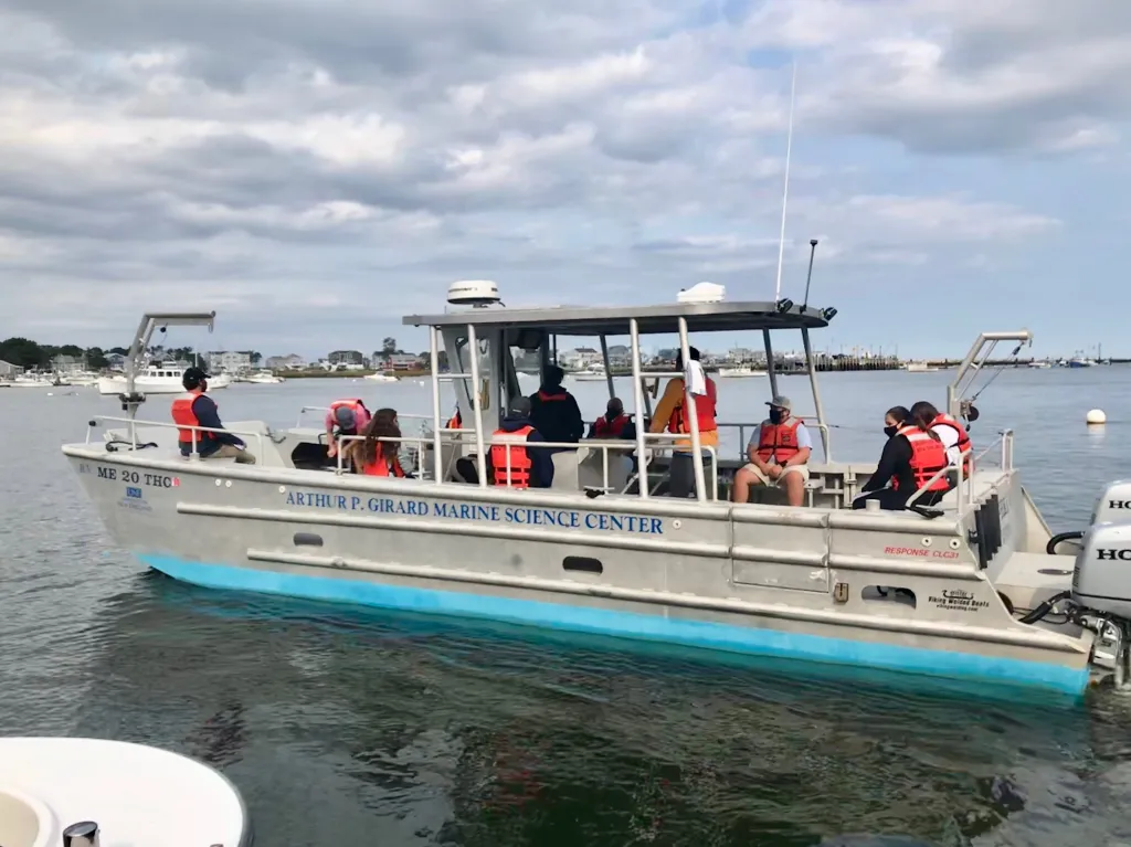 Students on boat