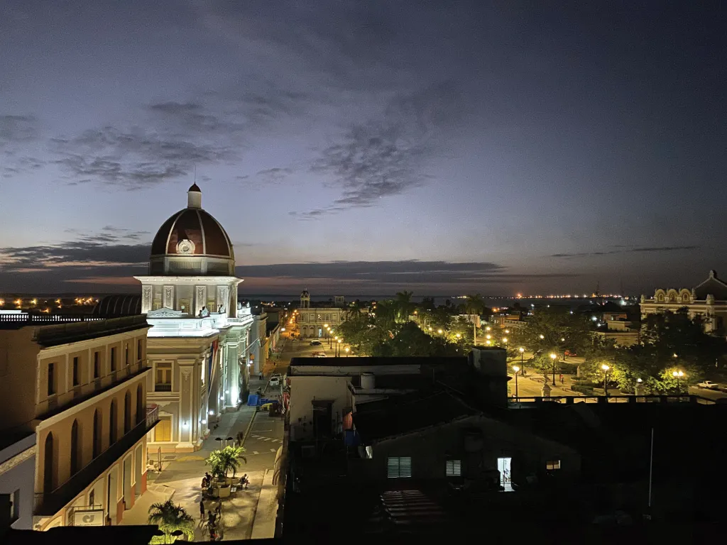 Cienfuegos, cuba at night