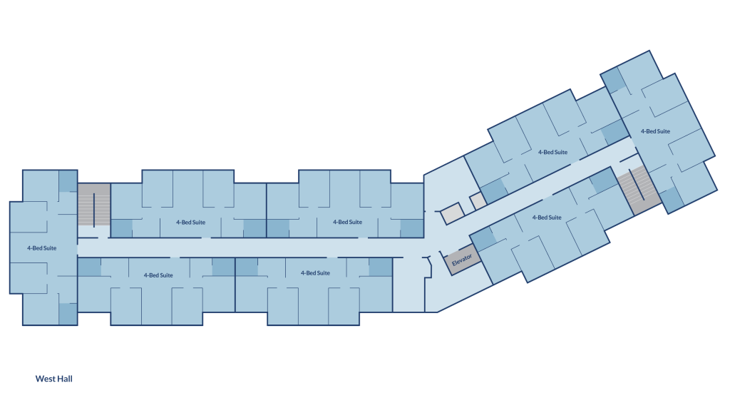 Floor plan of West Hall