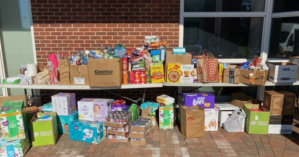 Food donated to the pantry