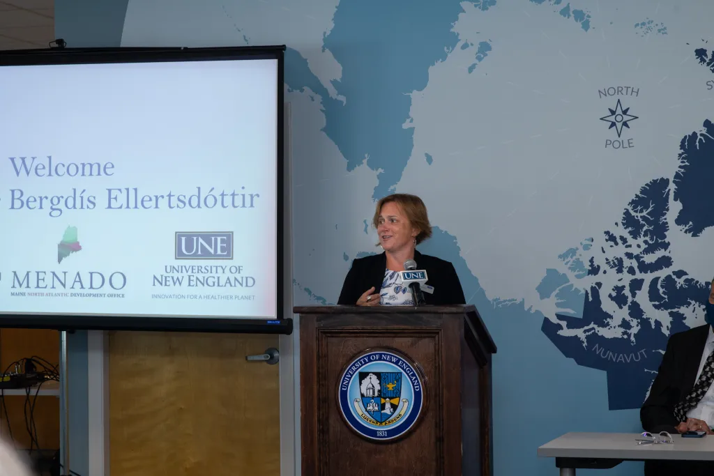 Holly Parker, Ph.D., speaking to crowd