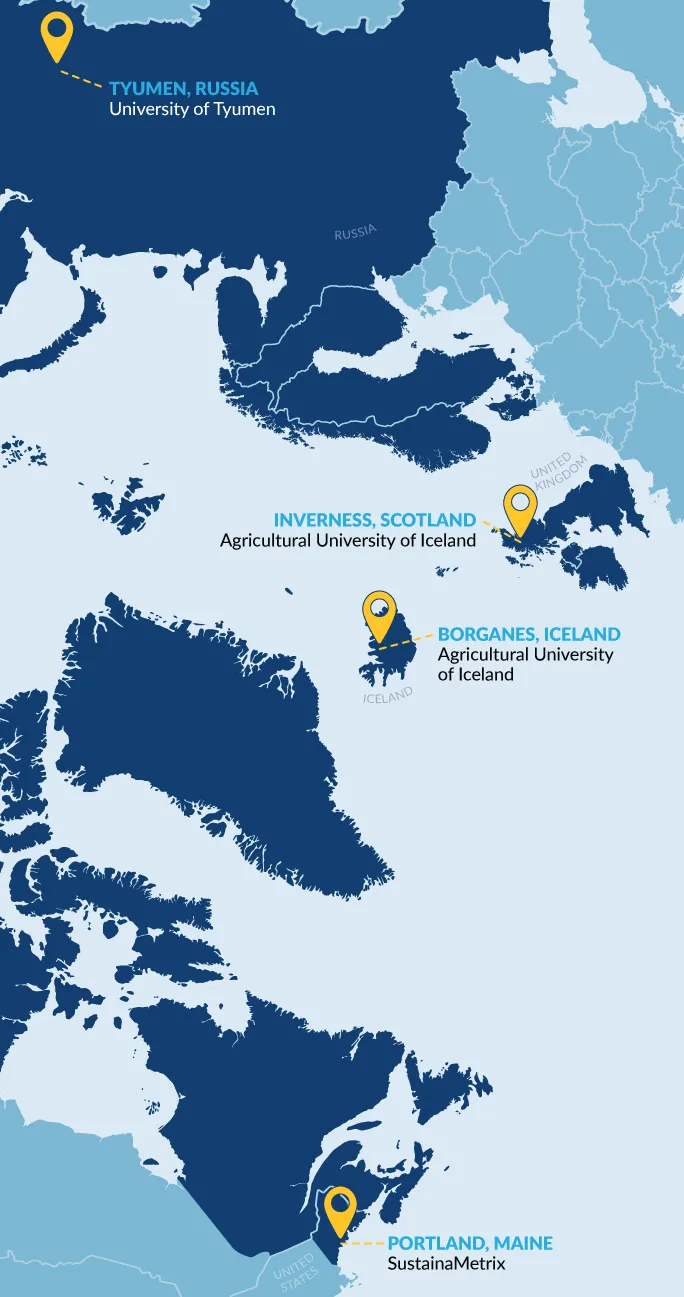 U N E North thematic map
