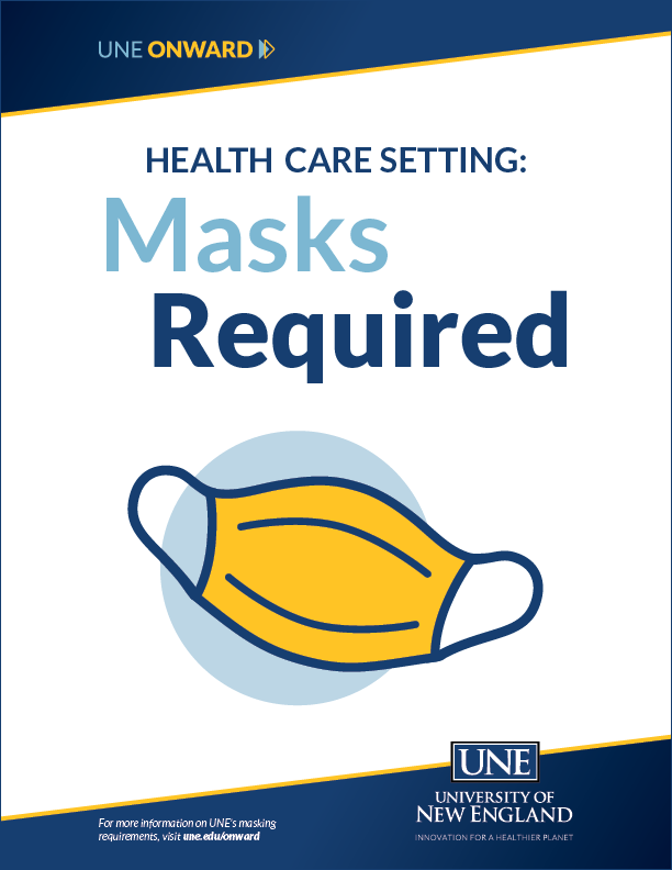 campus signage for masks are required in health care settings