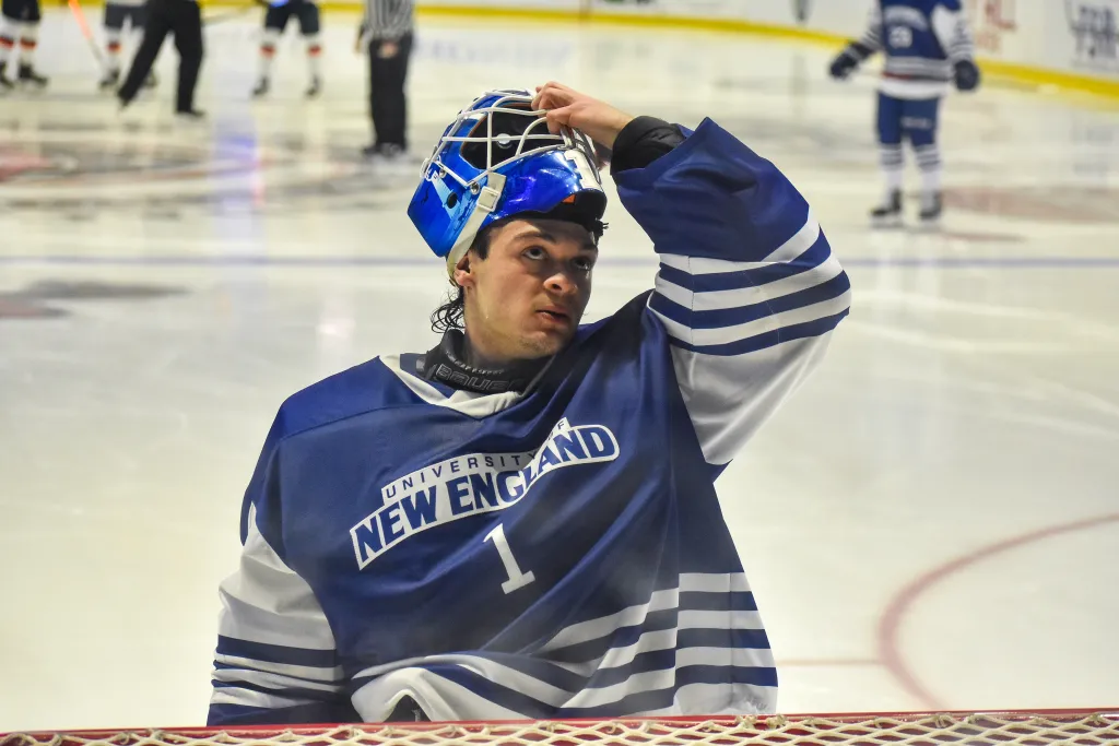 #1 Billy Gerard IV removes his helmet.