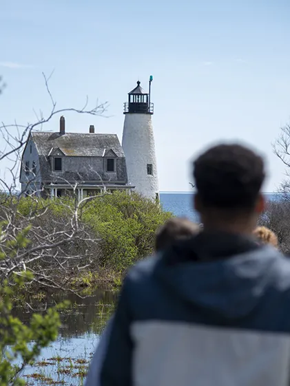 Wood Island Light visible in the background