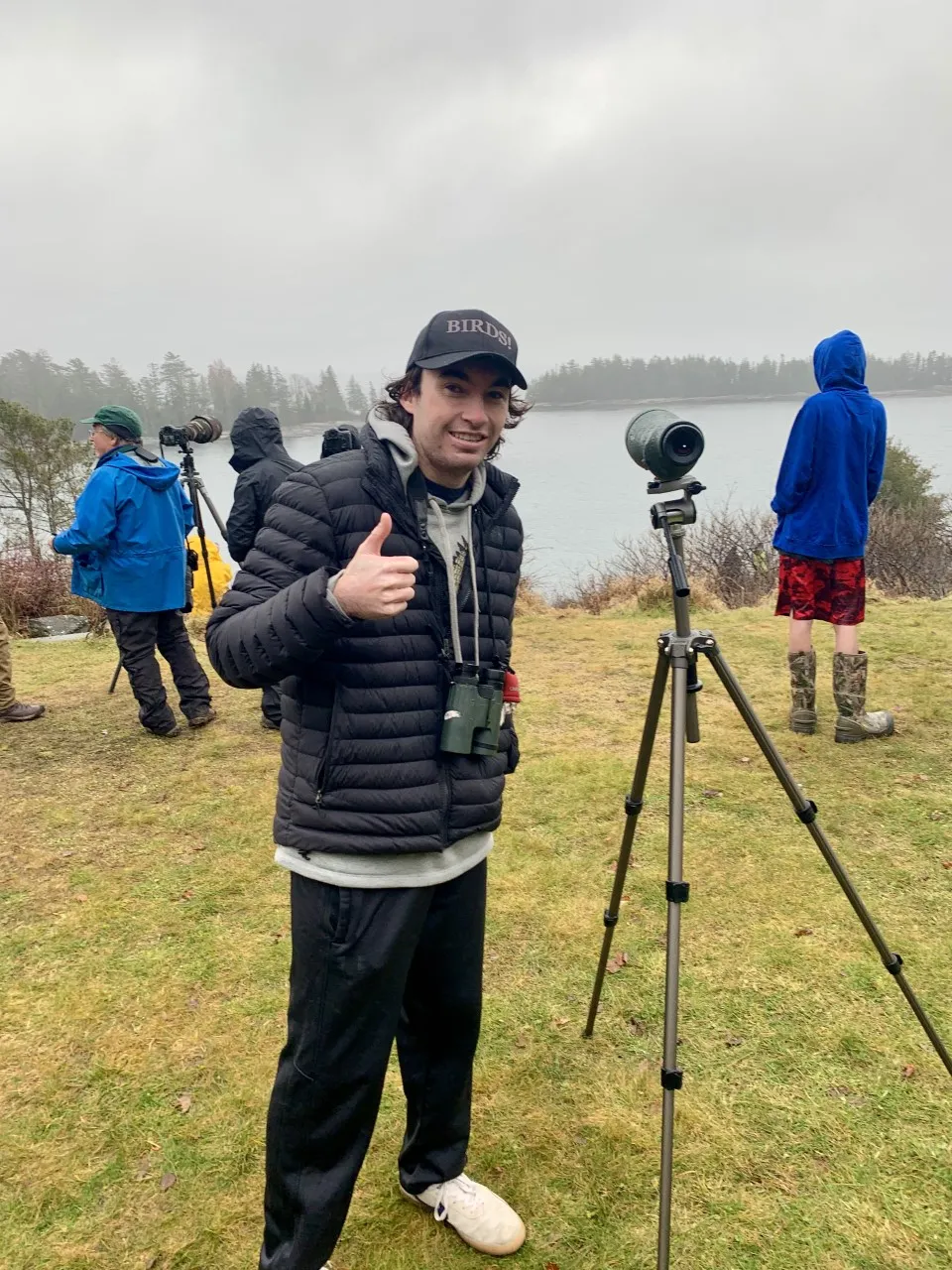 Harry Wales birding in the field.