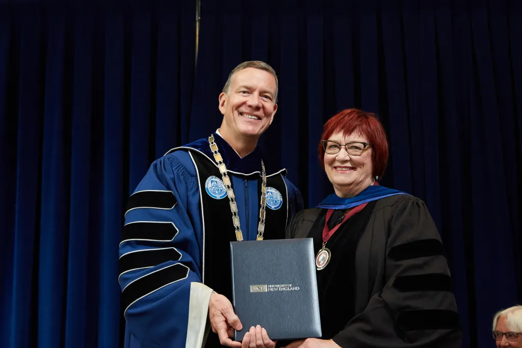 Pelletier accepts the Deborah Morton Award.